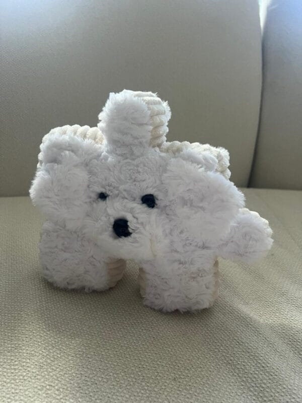 Peluche Perrito Rompecabezas lanco (2) Peluche Perrito Rompecabezas (Forma Puzle) blanco