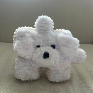 Peluche Perrito Rompecabezas (Forma Puzle) blanco