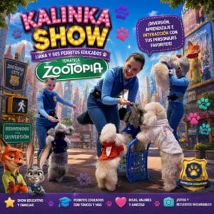 Portada de la temática Zootopia con Liana y sus Perritos Educados